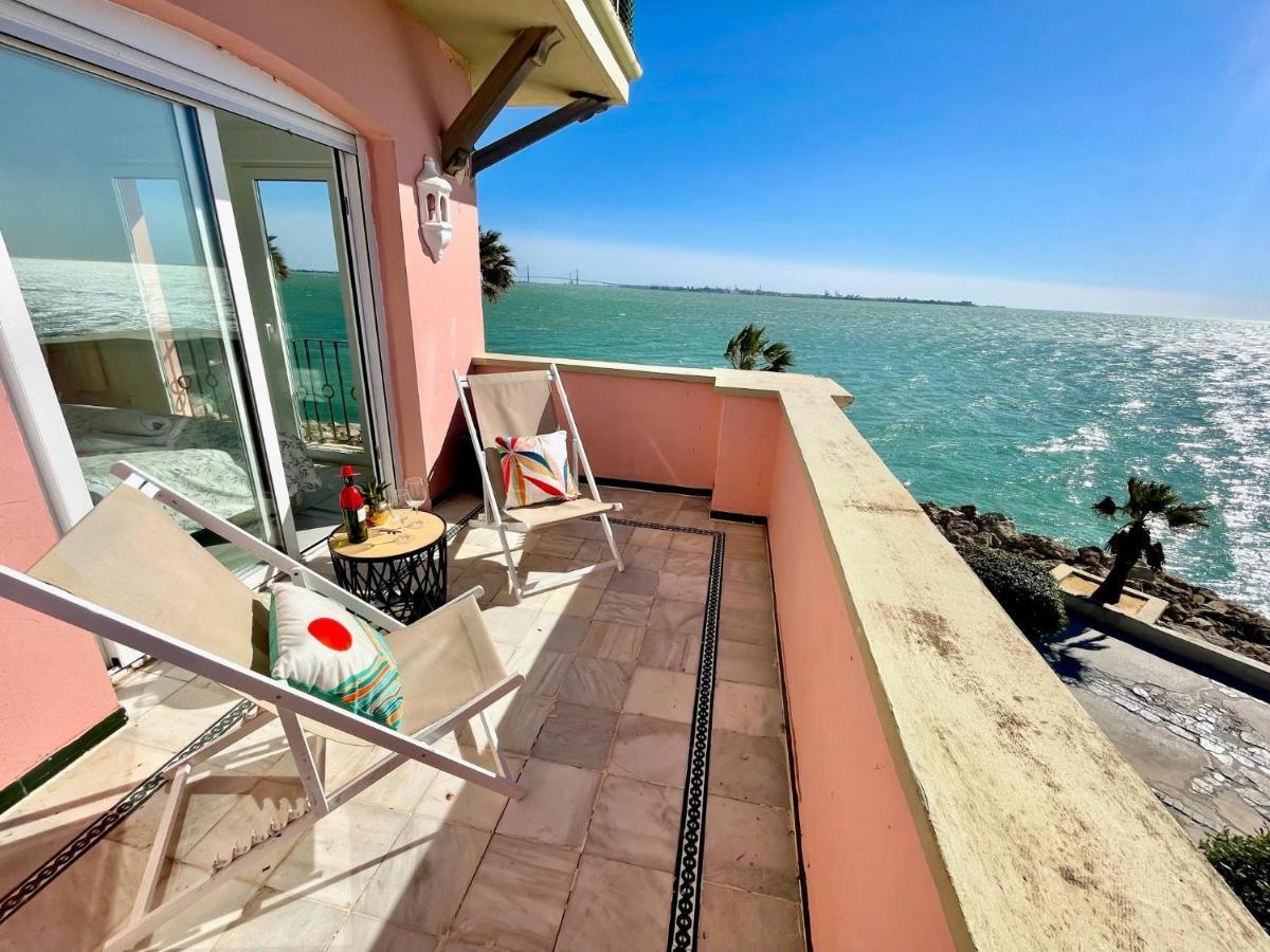 Gatu Villa Oceano Frente Al Mar En Puerto Sherry " Preferente Mayores De 25 Anos Y Familias " Эль-Пуэрто-де-Санта-Мария Экстерьер фото
